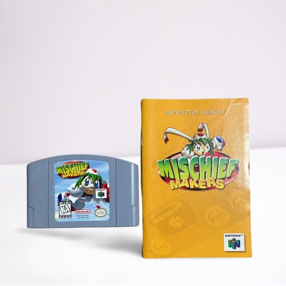 Mischief Makers (Nintendo 64, 1997) N64 Game Cartridge With Manual - Picture 1 of 2